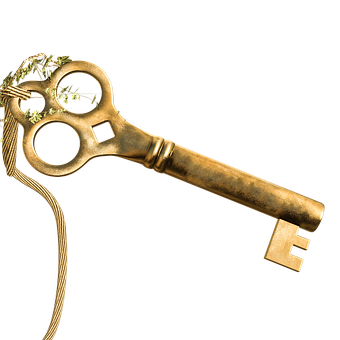 A Gold Key With A String