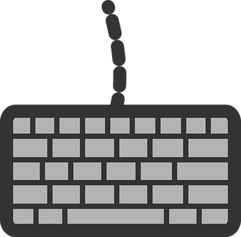 A Computer Keyboard With A String