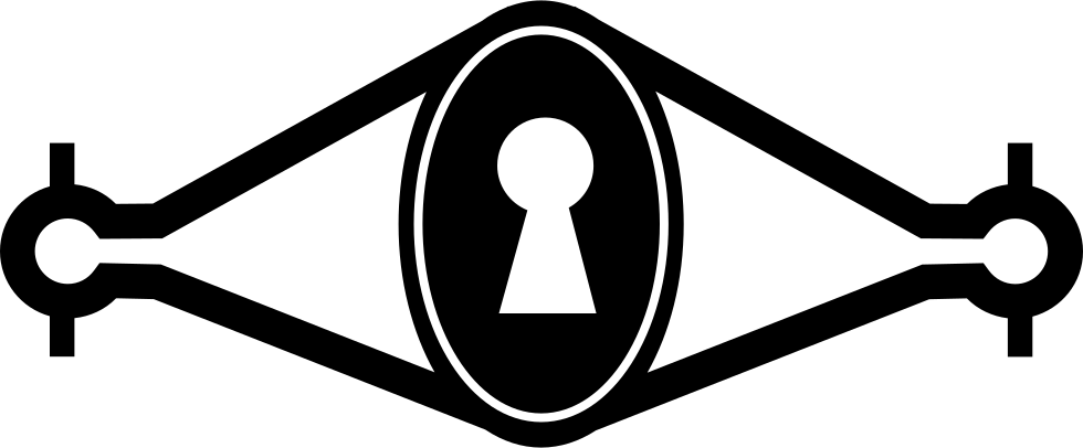 A Black And White Image Of A Keyhole