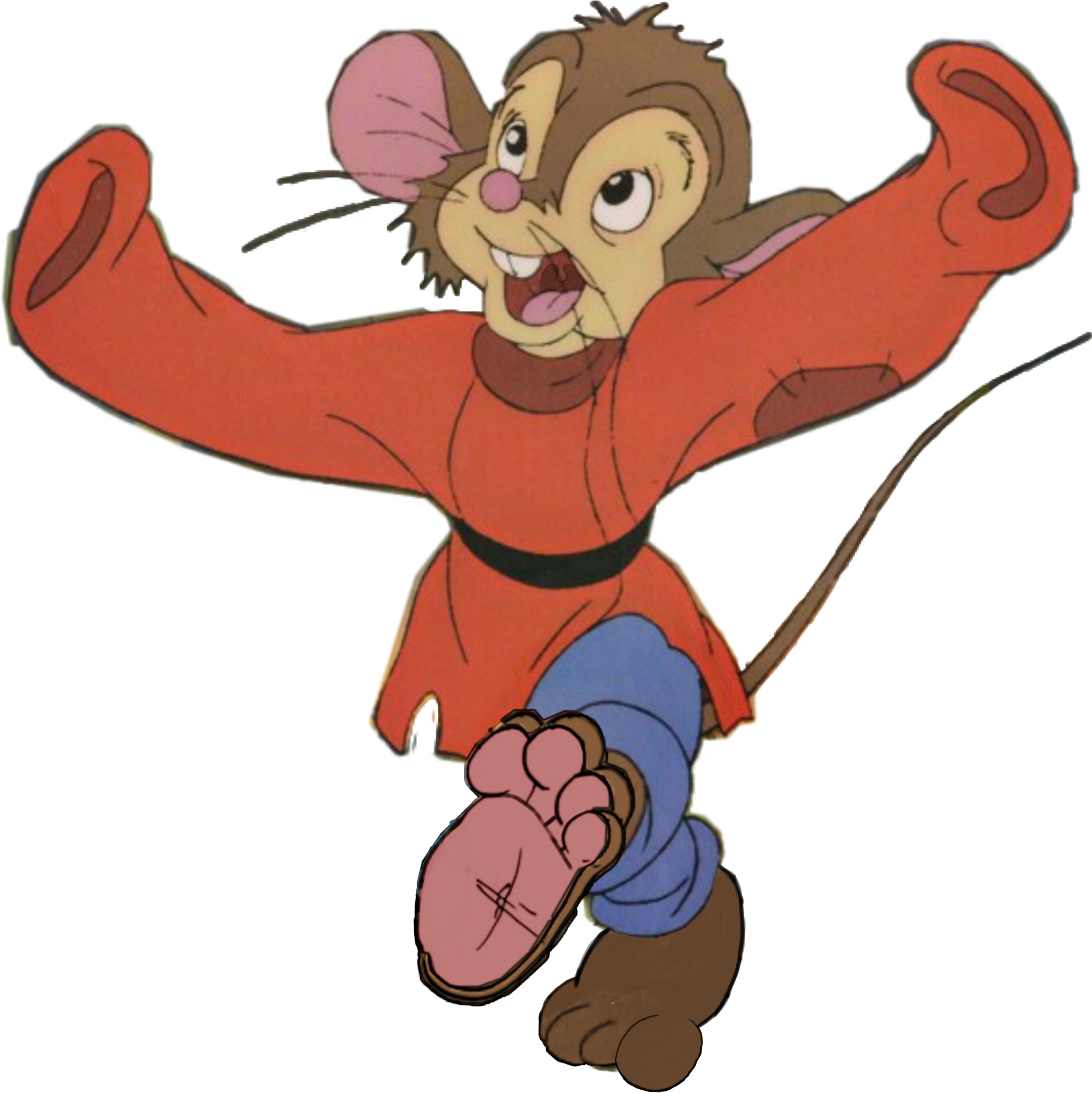 Cartoon Mouse With Arms Outstretched