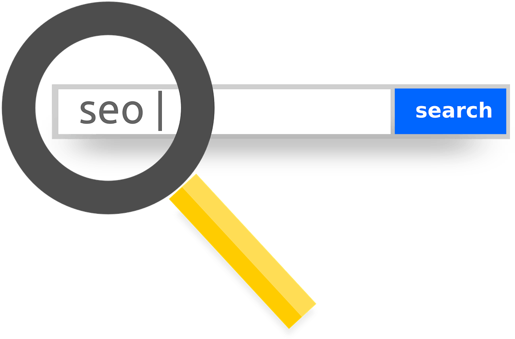 A Magnifying Glass With A Yellow And Blue Text