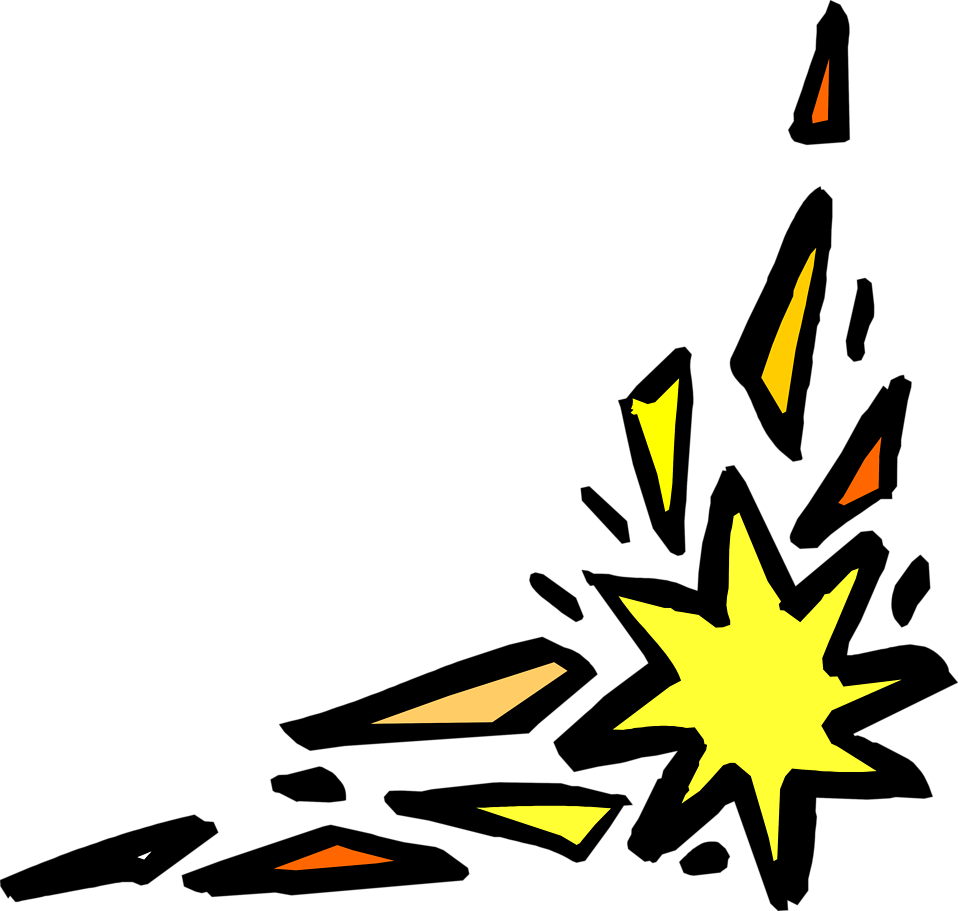 A Yellow Star In The Corner Of A Black Background
