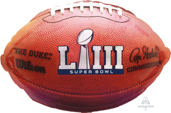 A Football With A Logo On It