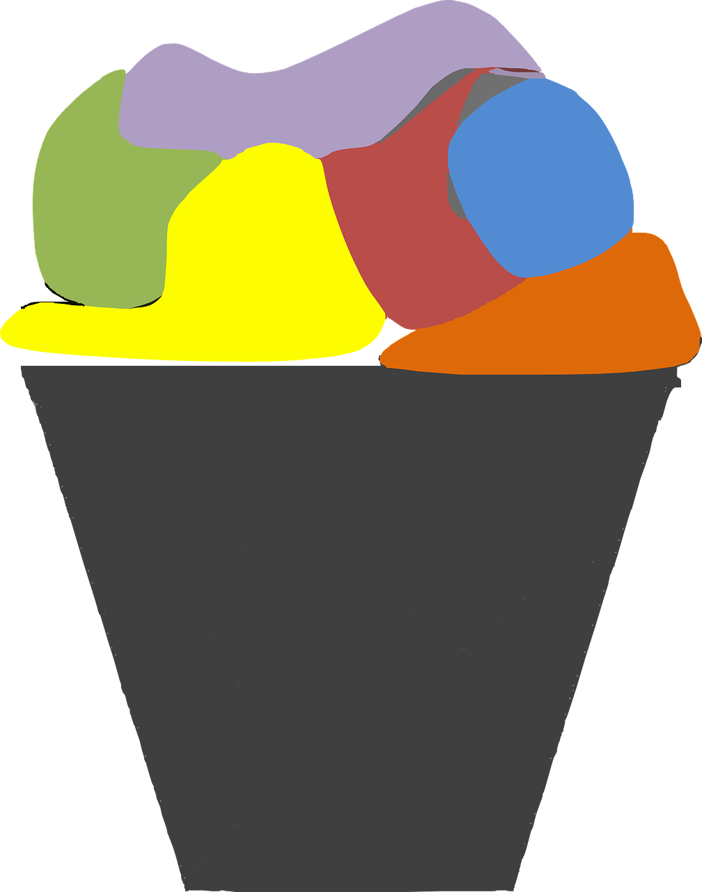 A Colorful Ice Cream In A Bucket