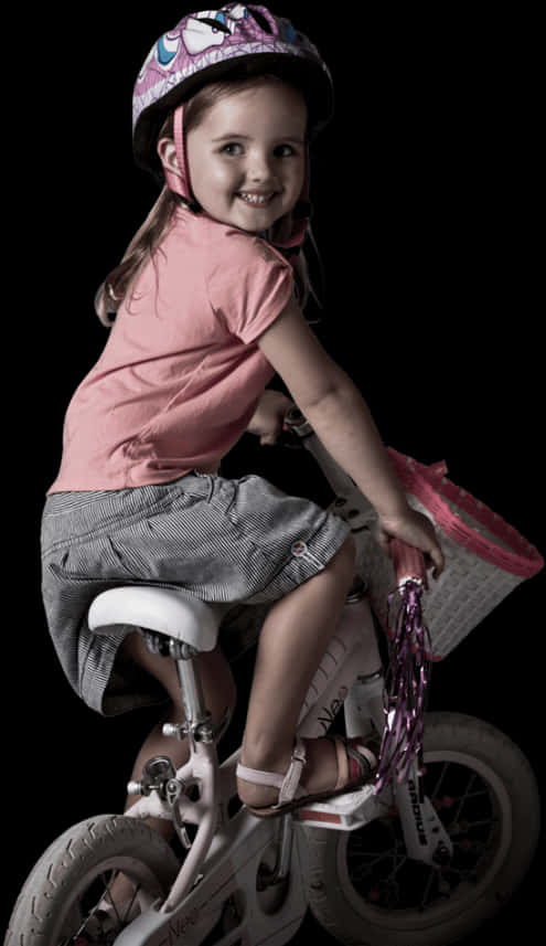 Kid Ride A Bike Png, Transparent Png