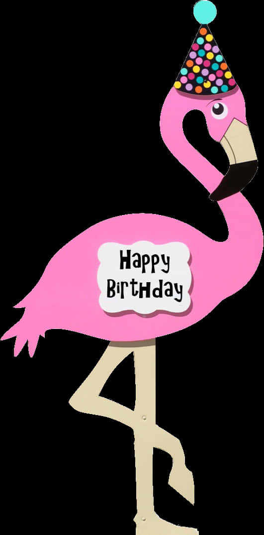 A Pink Flamingo With A Black Background