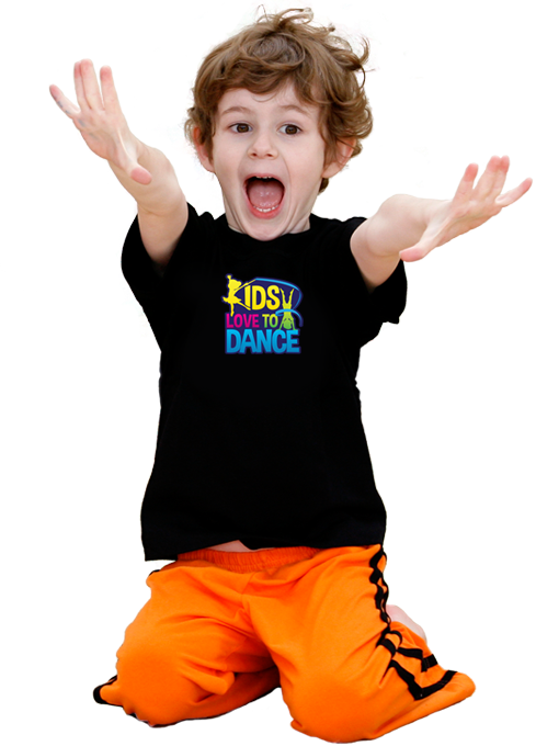 A Boy Jumping With His Hands Up