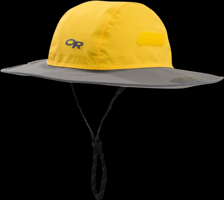 A Yellow And Grey Hat
