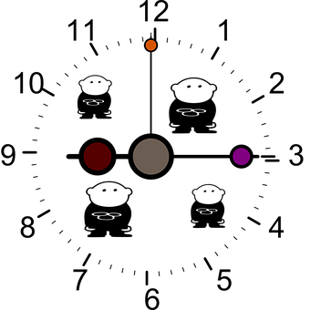 A Group Of Bears With Circles And Circles In The Middle