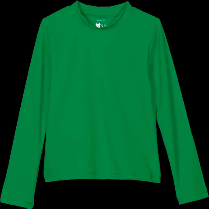 A Green Long Sleeved Shirt