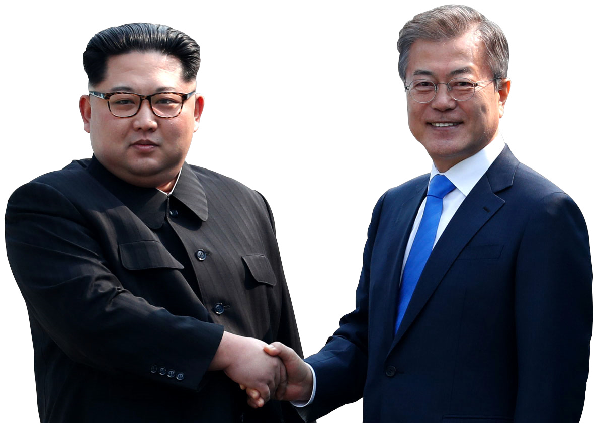 Two Men Shaking Hands In Front Of A Black Background