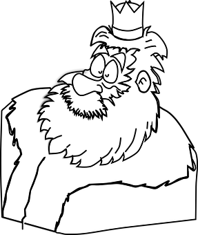 A Cartoon Of A Bearded Man