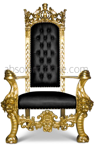 A Black And Gold Chair