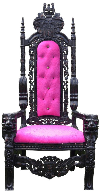A Pink And Black Chair