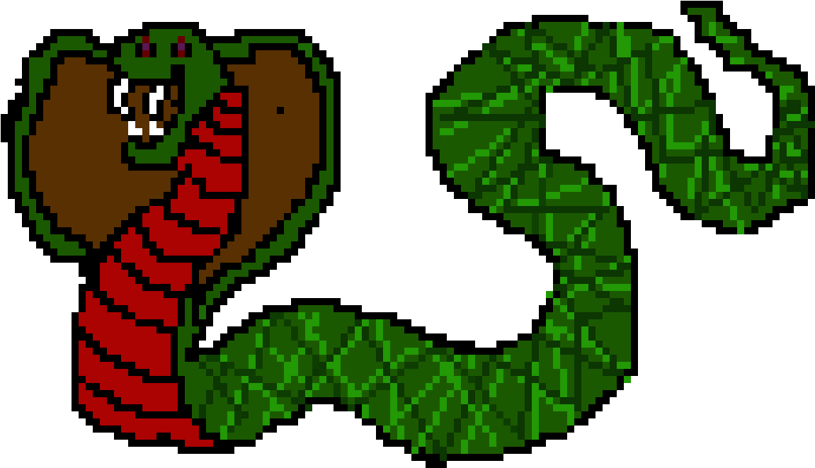 A Pixel Art Of A Snake