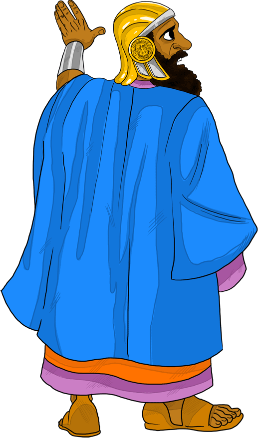 A Cartoon Of A Woman In A Blue Robe