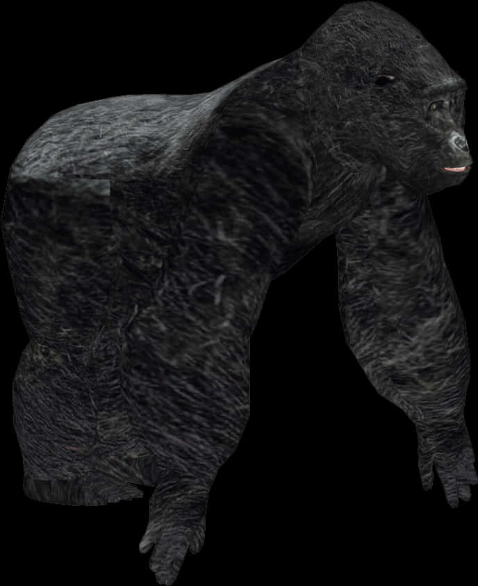 A Gorilla With A Black Background