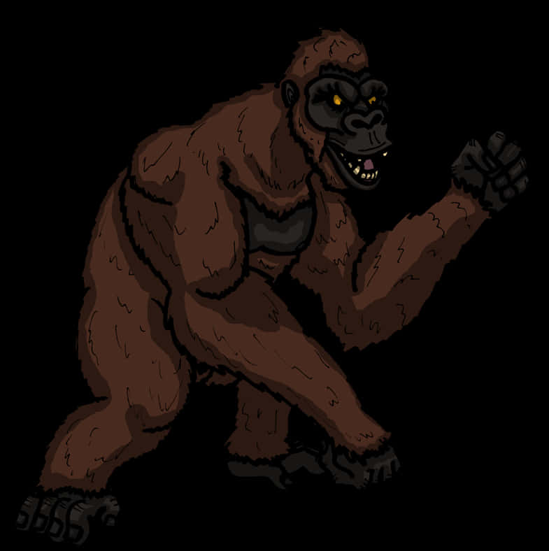 A Cartoon Of A Gorilla