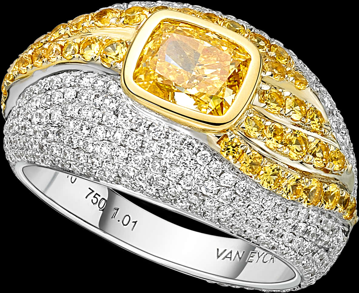 A Ring With A Yellow Stone