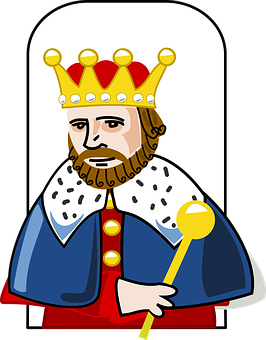 A Cartoon Of A Man Wearing A Crown
