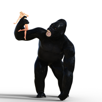 A Gorilla Holding A Naked Woman
