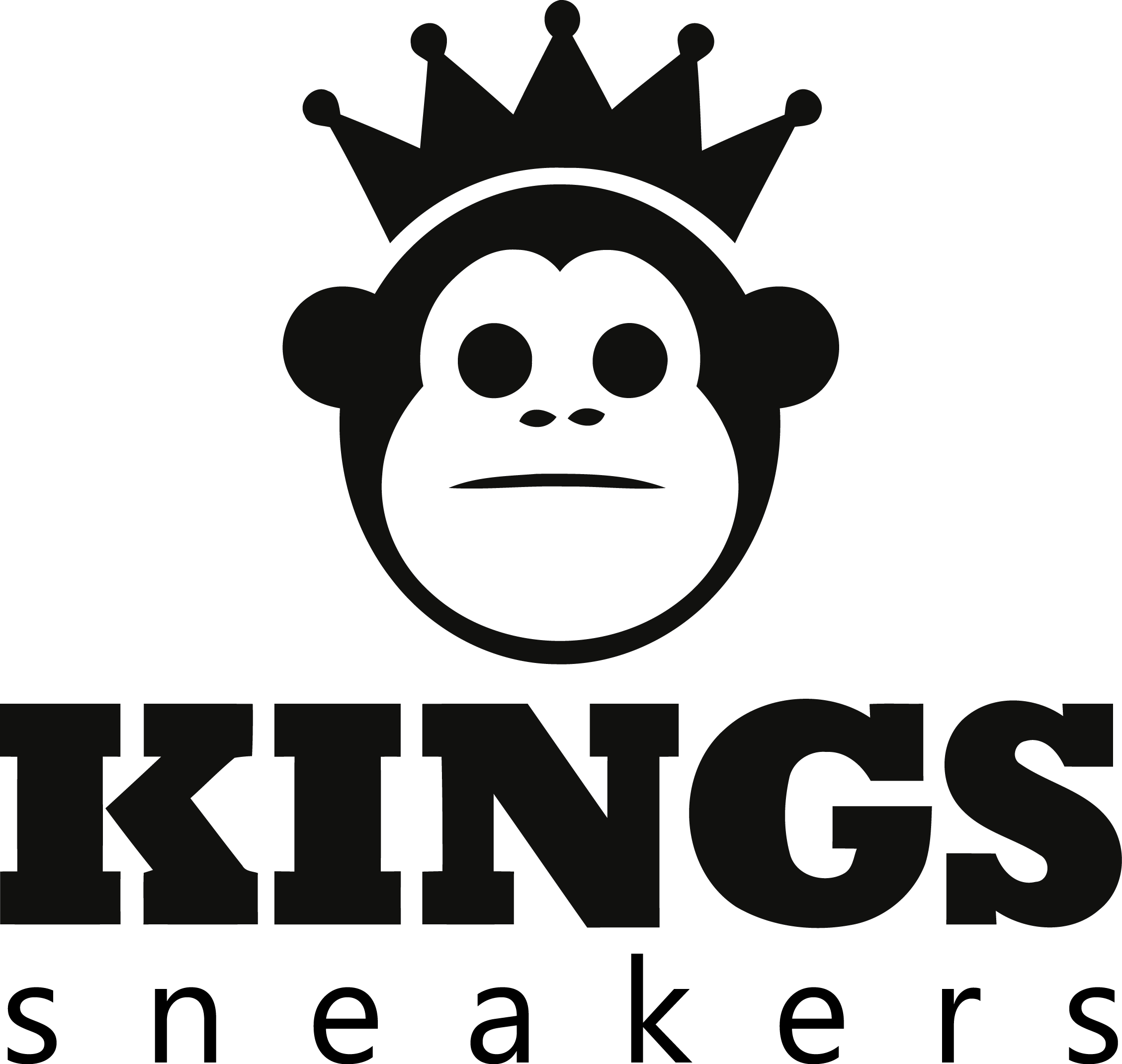 A Logo With A Monkey Face And A Crown