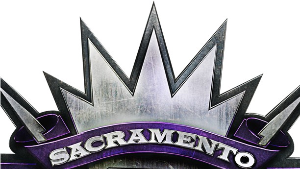 A Purple Crown With White Text