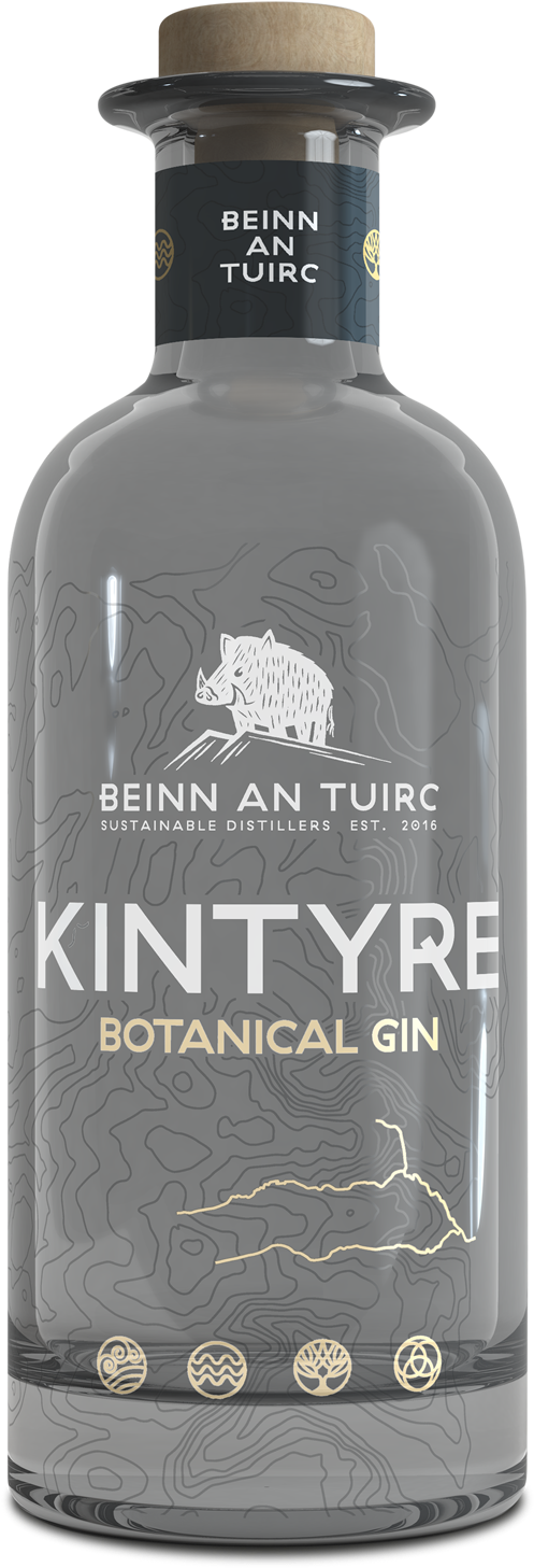 A Bottle Of Gin With A Graphic Design On It
