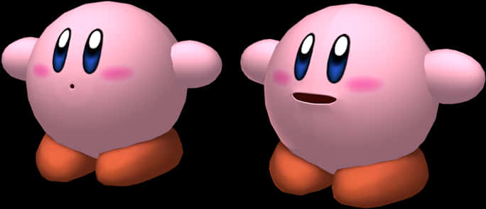 A Close Up Of Two Pink Round Objects