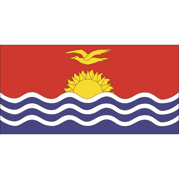 A Flag With A Sun And Waves