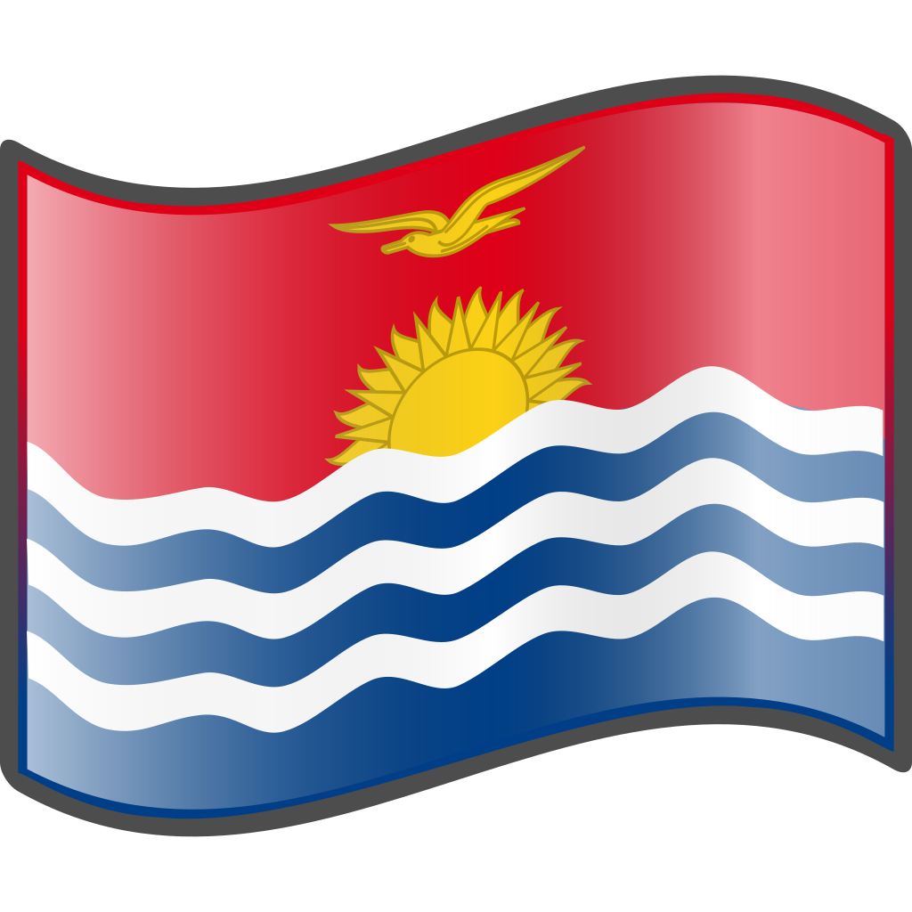A Red Blue And White Flag With A Yellow Sun And Waves