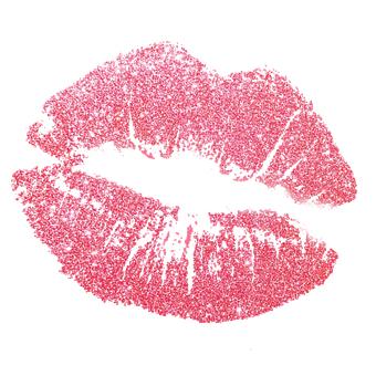 A Pink Lips With Black Background