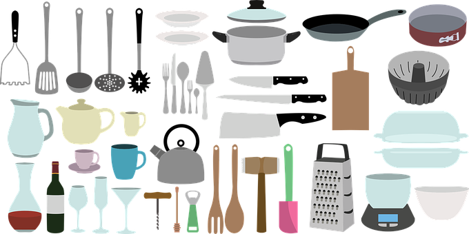 A Collection Of Kitchen Utensils