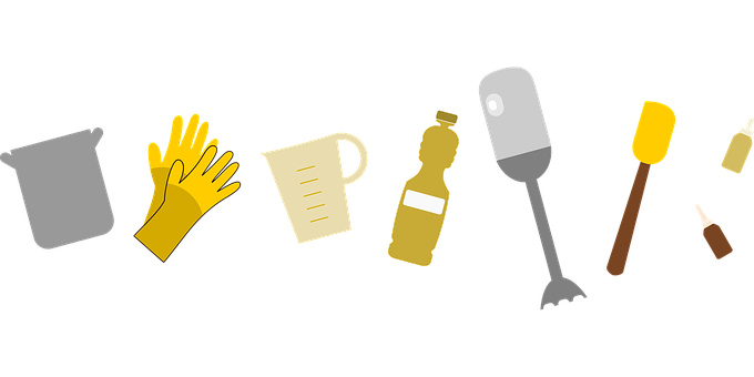 A Group Of Objects On A Black Background