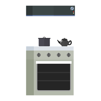 A Kitchen With A Kettle And A Stove