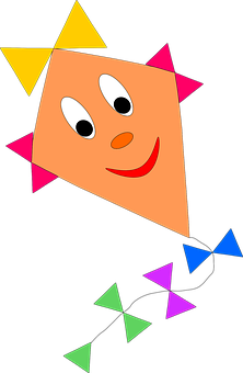 A Cartoon Face With Colorful Bows