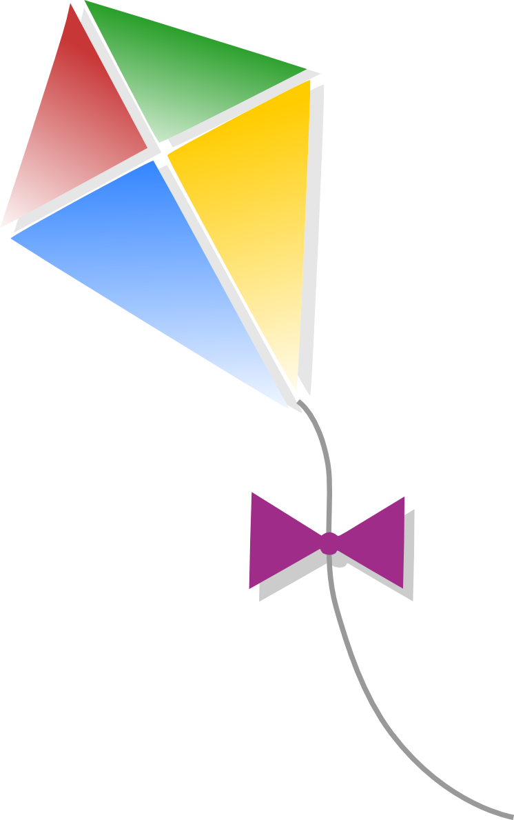 A Colorful Kite With A Bow Tie