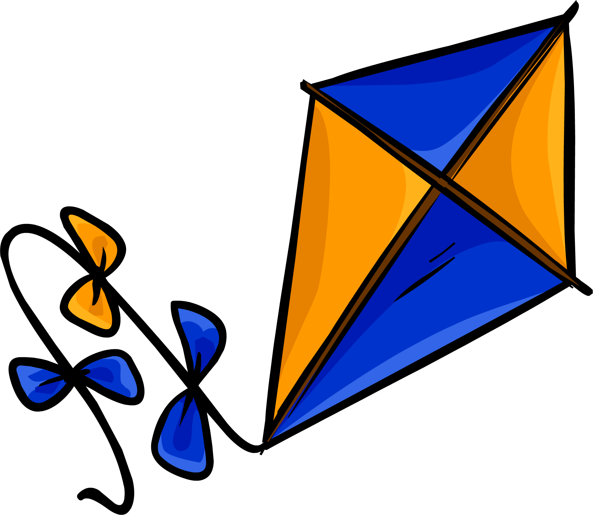 A Blue And Yellow Kite