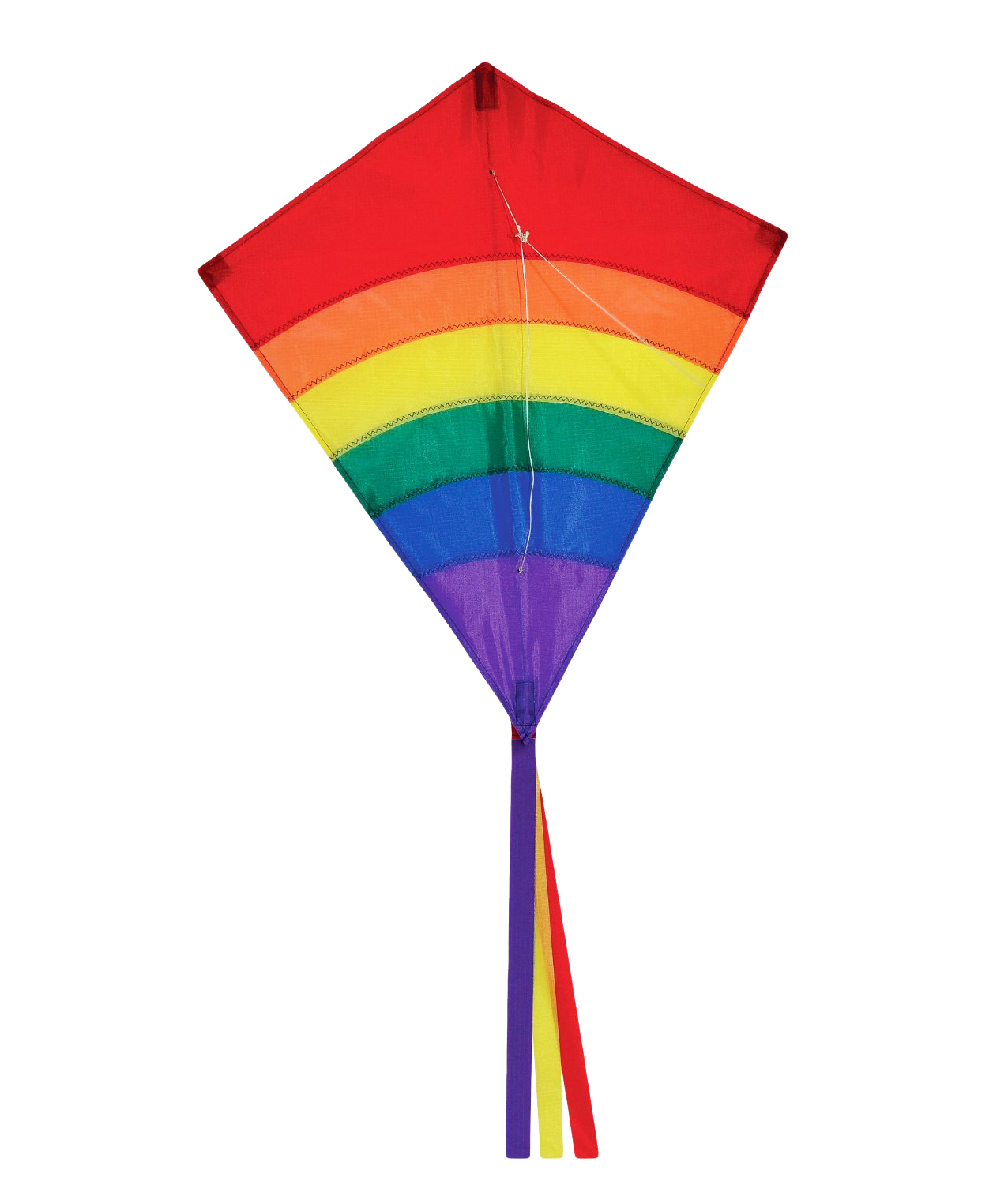 A Rainbow Colored Kite With Strings