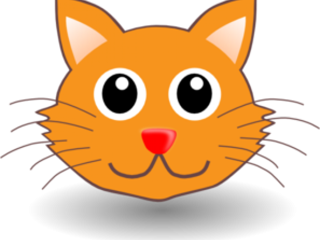 A Cartoon Cat Face With Black Background