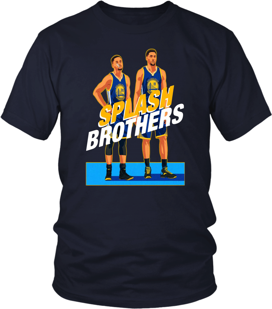 A T-shirt With A Couple Of Men In Basketball Uniforms