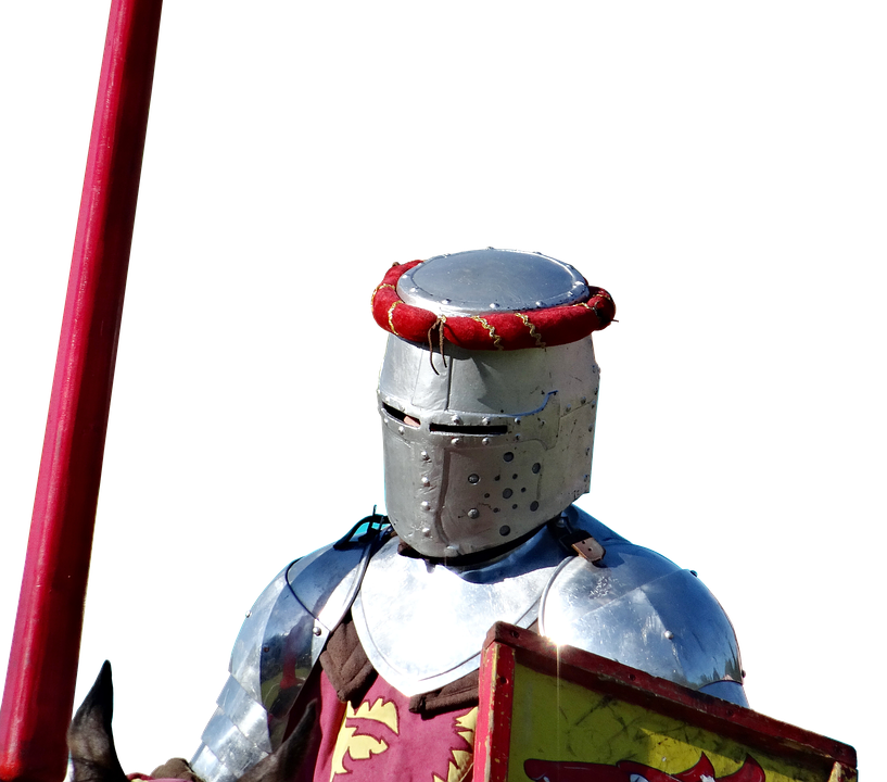 A Person In A Garment Holding A Shield And A Sword