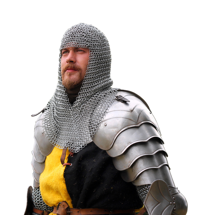 A Man In A Chain Mail Armor