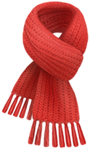 Knitted Red Scarf