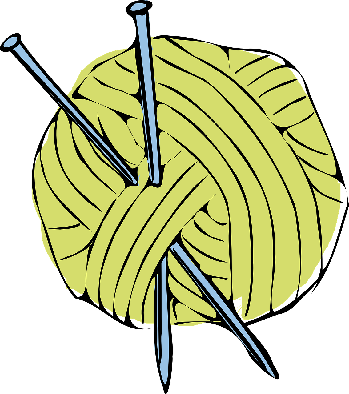 A Ball Of Yarn With Needles
