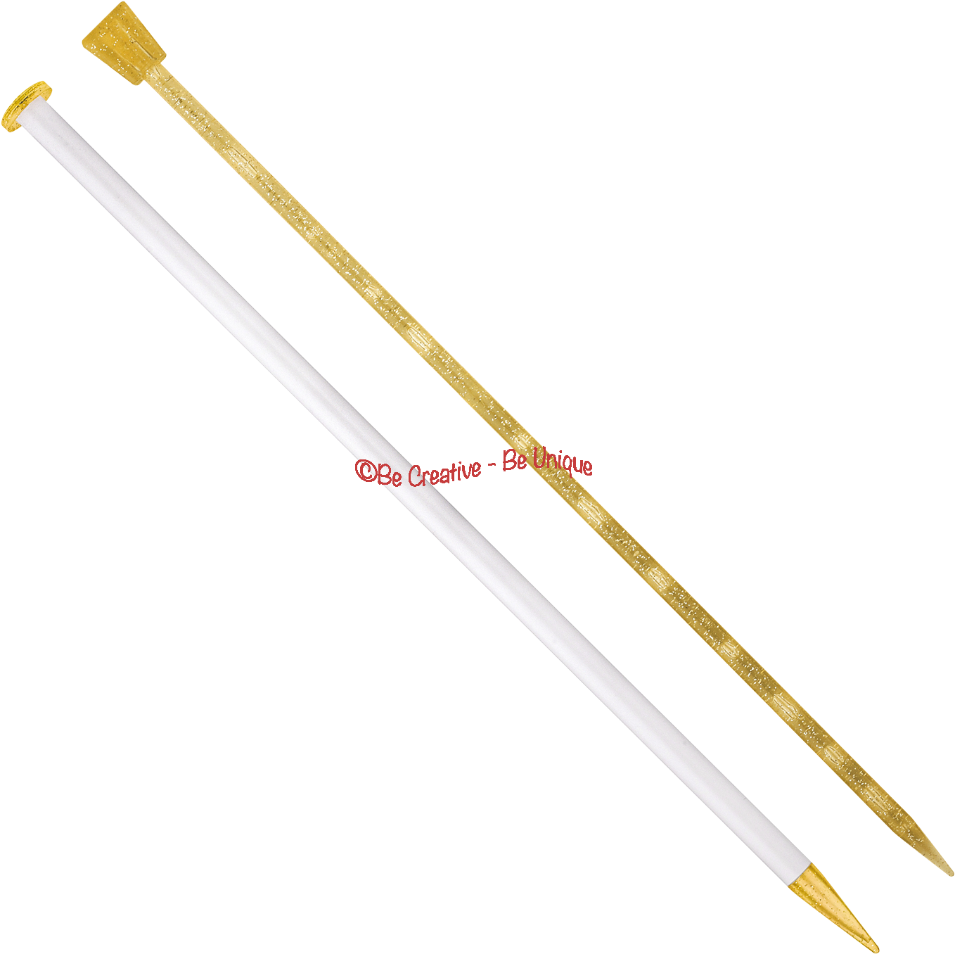 A Pair Of Gold And White Sticks
