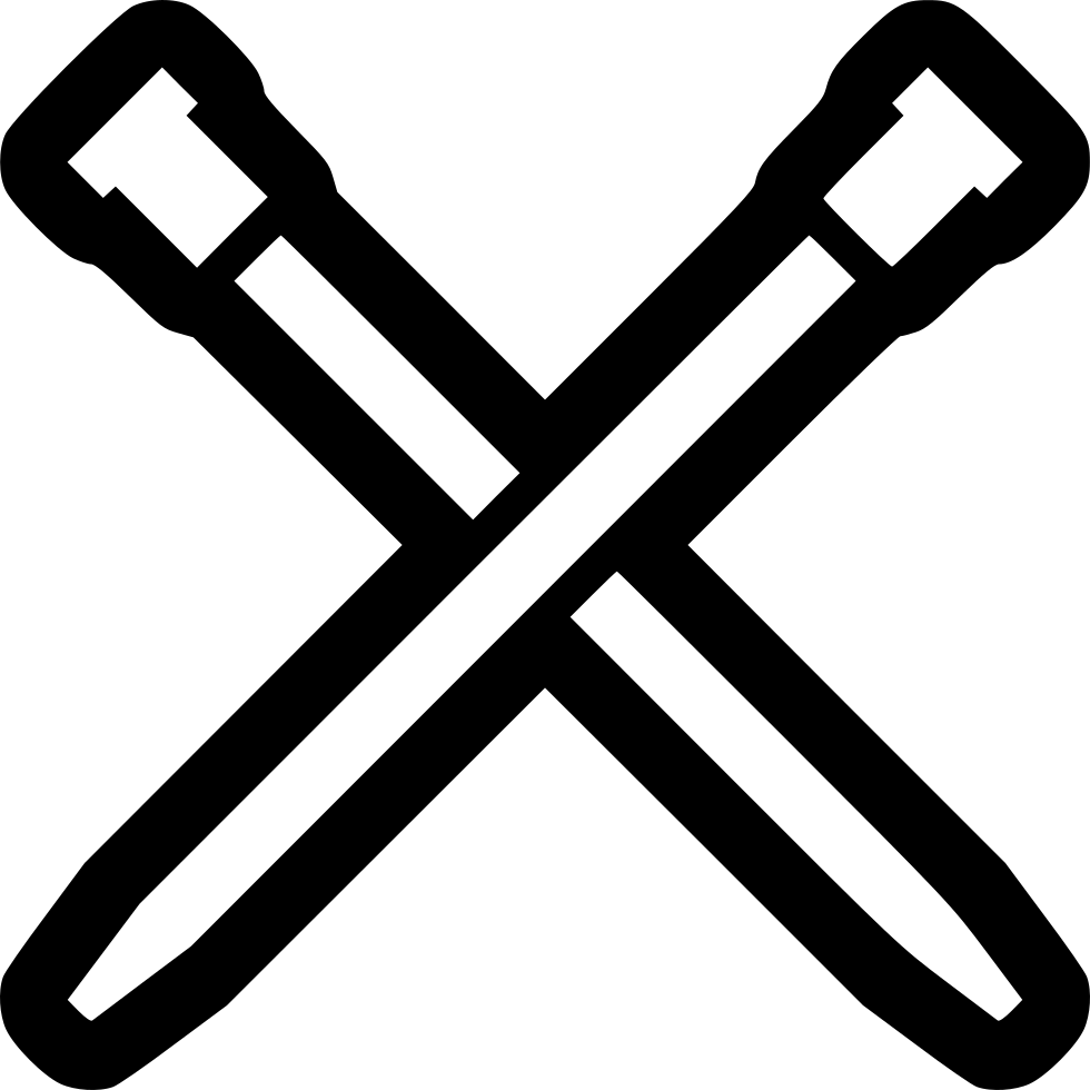 A Black And White Image Of Crossed Tool