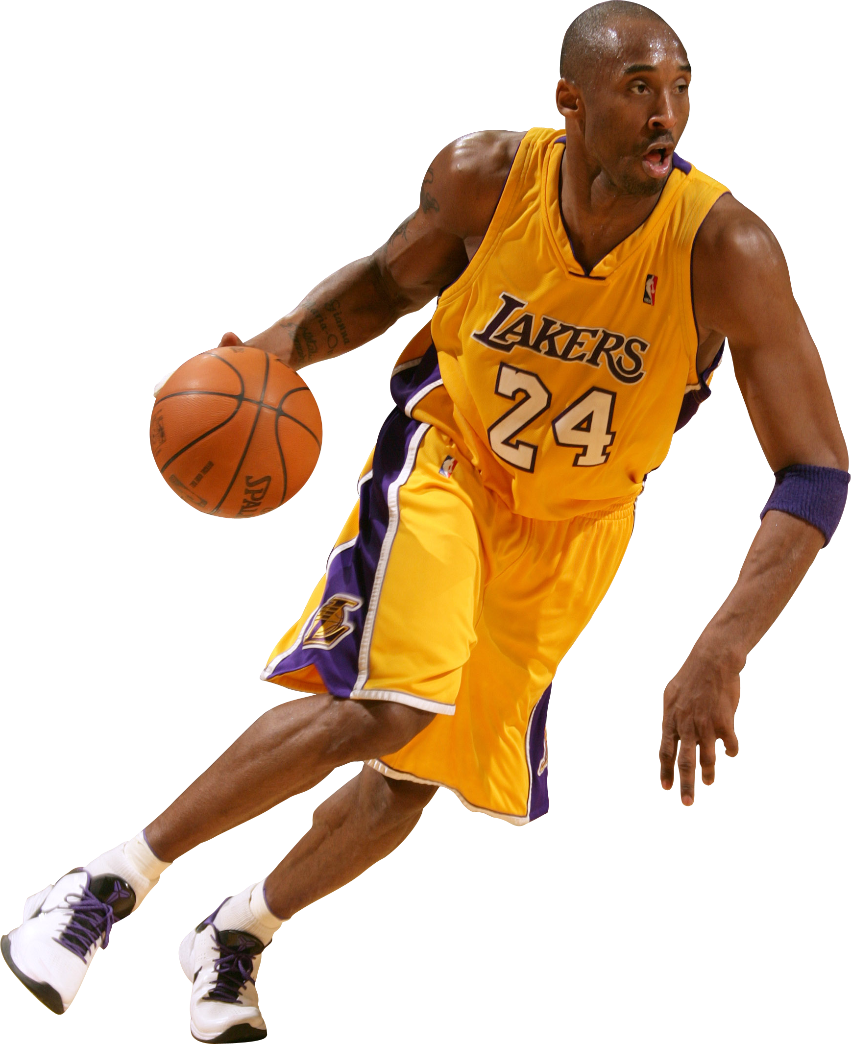 A Basketball Player In A Yellow Jersey With A Ball
