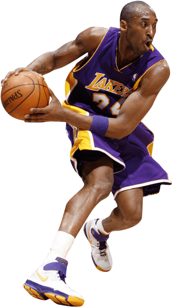 A Man In A Purple Jersey Holding A Basketball