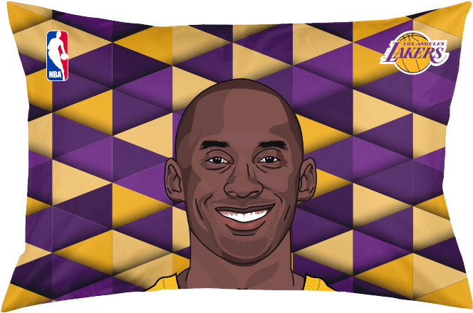 A Man Smiling In Front Of A Purple And Yellow Background
